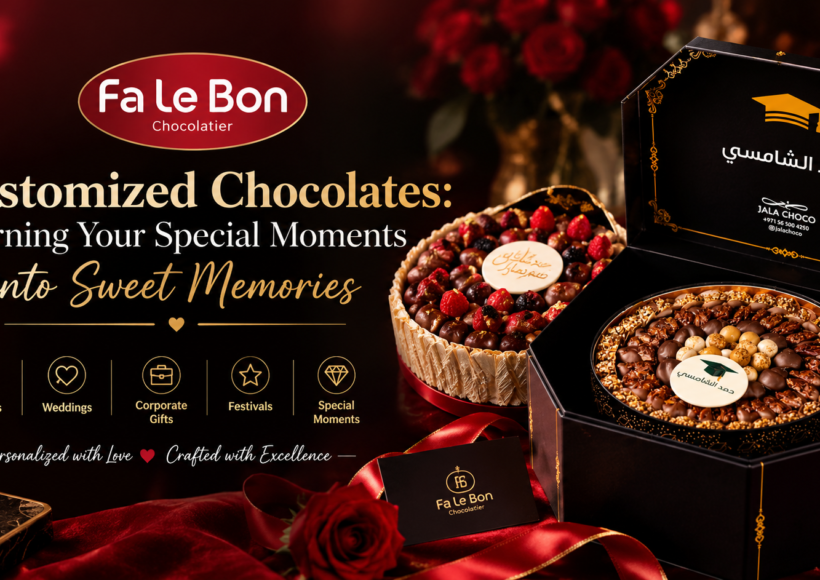 Customized luxury chocolate gift box by Falebon Chocolatier for special occasions