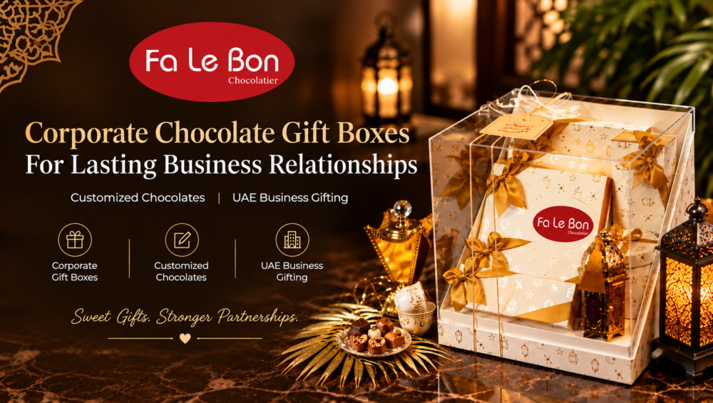 Corporate chocolate gift boxes and customized chocolates for UAE business gifting